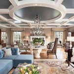 Design of plasterboard ceilings photo