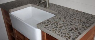 из искусственного камня раковина