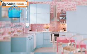Кухня-в-розово-голубом-цвете