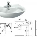 На какой высоте вешается раковина в ванной?
