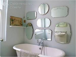 Навесные зеркала в ванной