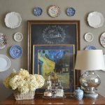 Plates around the chest of drawers